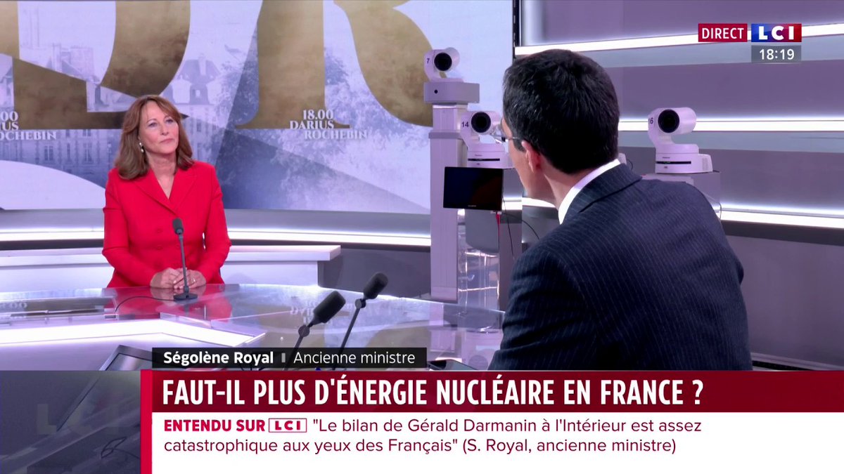 🗣️ "Je n'ai jamais accepté la fermeture idéologique des centrales" nucléaires, rappelle Ségolène Royal ▶️ Darius Rochebin