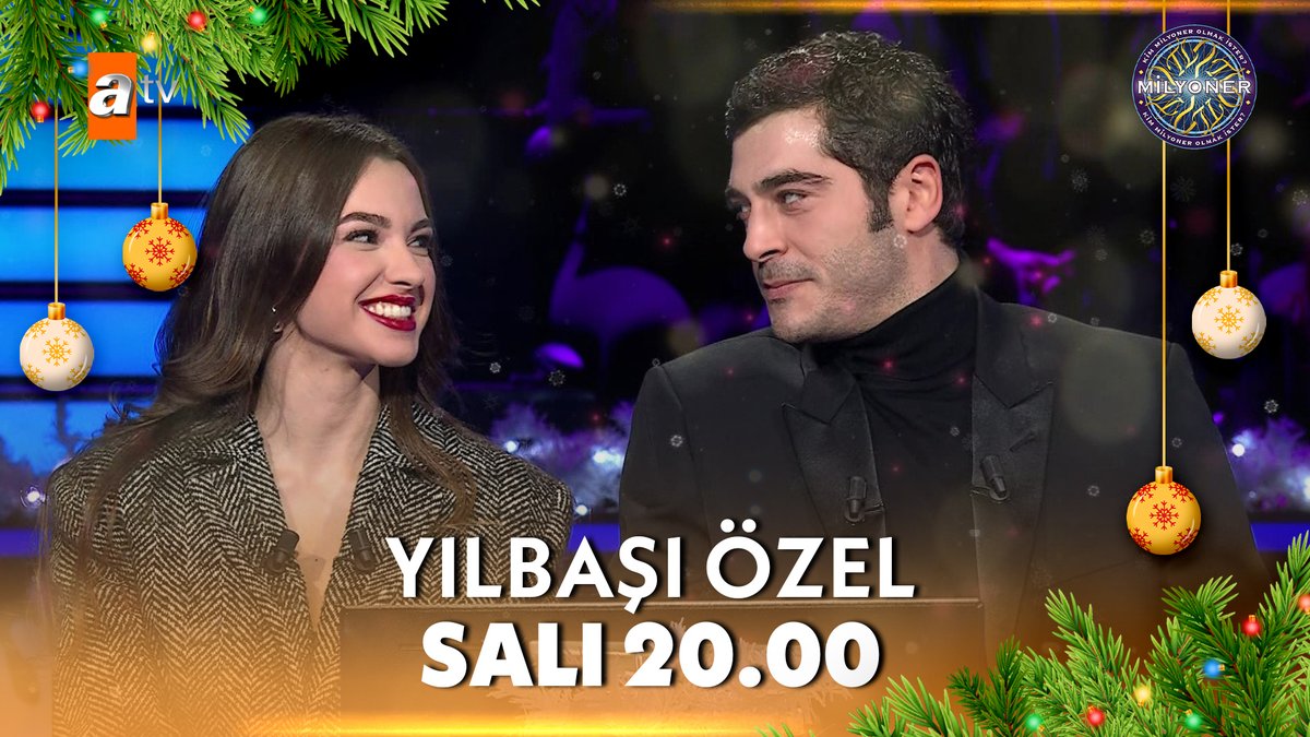 Su Burcu Yazgı Coşkun ve Burak Deniz'in konuk olduğu "Kim Milyoner Olmak İster?" Yılbaşı Özel, Oktay Kaynarca'nın sunumuyla Salı 20.00'de atv'de! #Milyoner Milyoner ATV