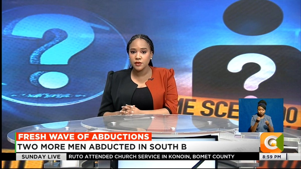 Fresh Wave Of Abductions: Two more men abducted in South B The two were picked up on Saturday night Abductees have no significant online presence Police decline to comment on latest abductions Abductions linked to criticism of government #CitizenSundayLive Olive Burrows