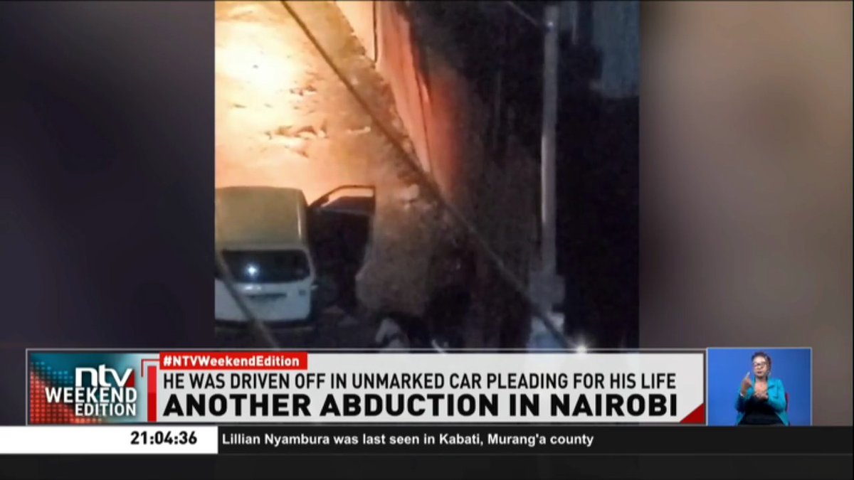 Another Abduction In Nairobi Footage has surfaced of a man who pleaded with his abductors to release him before they bundled him in an unmarked vehicle on Saturday night. NTV’s NginaKirori managed to track down one of the witnesses who saw what happened. #NTVWeekendEdition