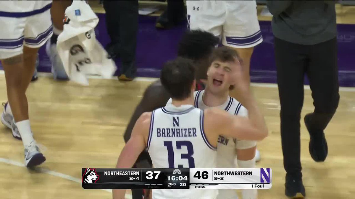 🟣 22 Points ⚪️ 10 Rebounds Brooks Barnhizer with his SIXTH STRAIGHT double-double for Northwestern Basketball 🤯 #B1GStats x #B1GMBBall