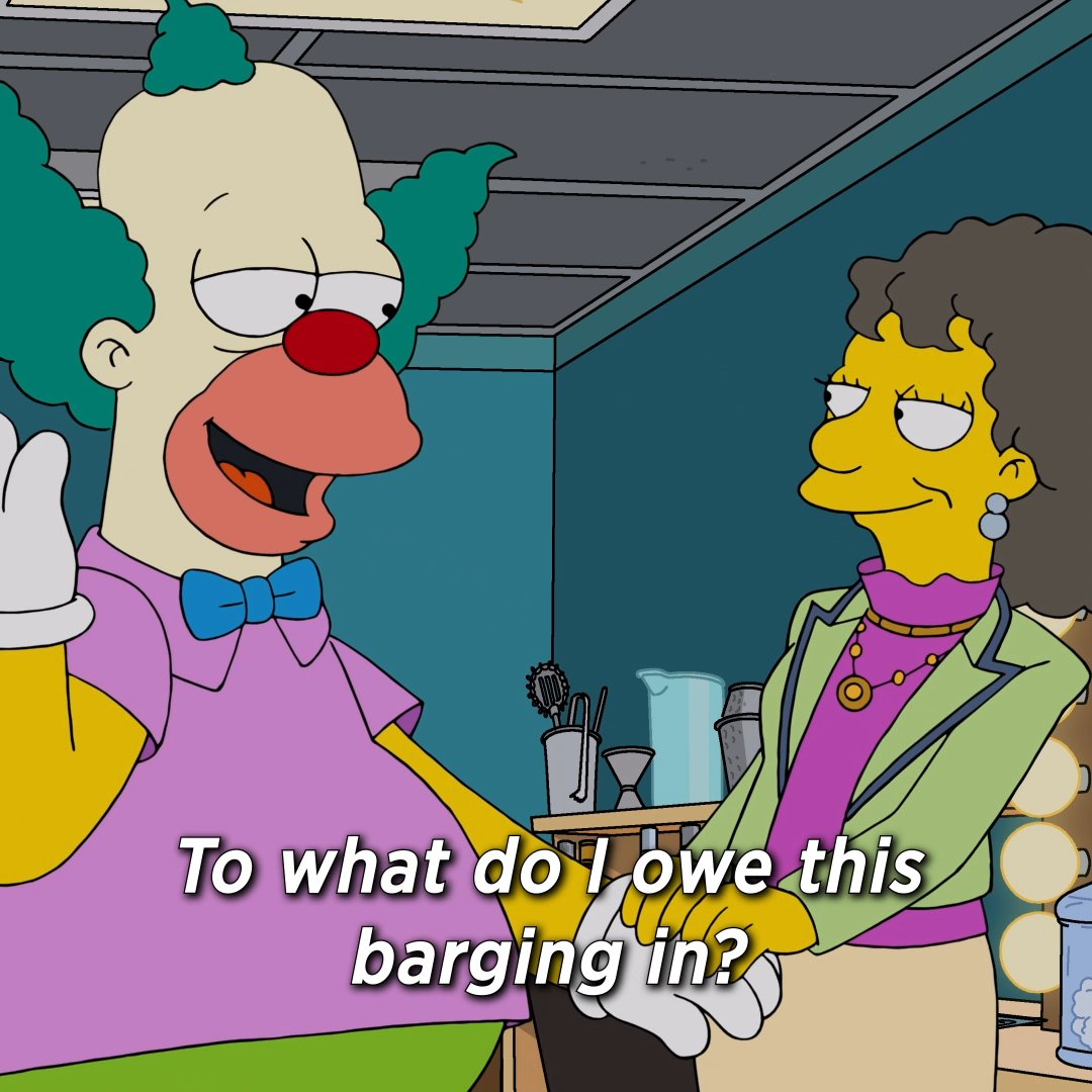 would Krusty even be a good guest on his own podcast? 🤡 watch #TheSimpsons Season 36 now on Hulu.