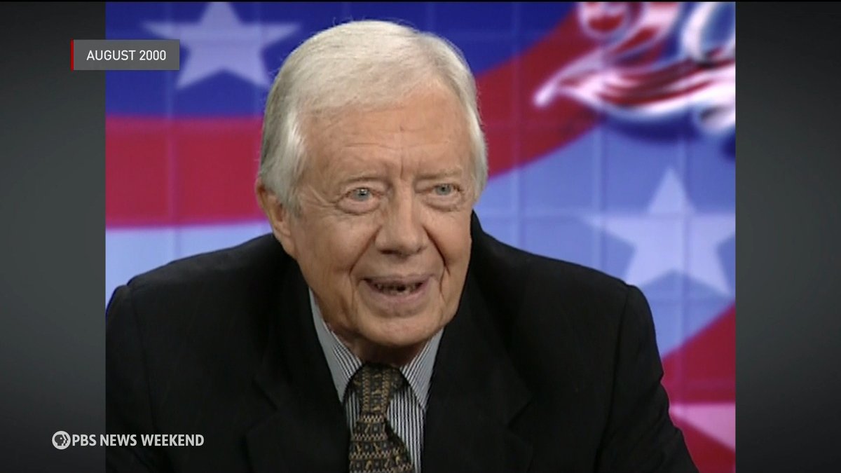 Part 2: Former President Jimmy Carter was the U.S.' longest-living former president and he died today at his home in plains, Georgia, surrounded by family. The 100-year-old, known for his humble beginnings and unlikely road to the White House, served from January 1977 to January 1981. Special correspondent Judy Woodruff looks back at his life.