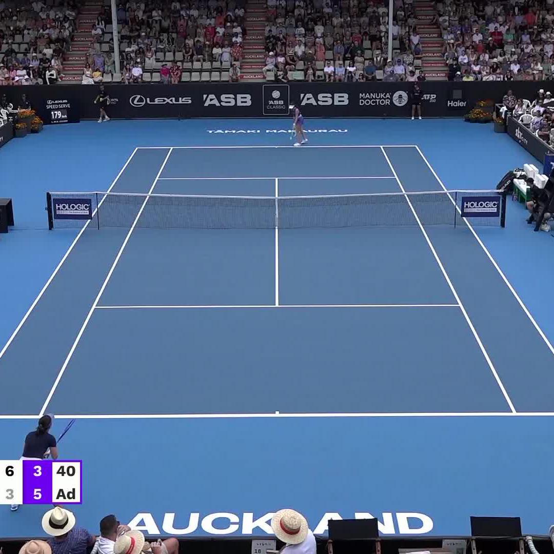 Marino Magic 🪄 Rebecca Marino is into the second round after digging deep to knock out Sun 6-3, 3-6, 6-3. #ASBClassic25