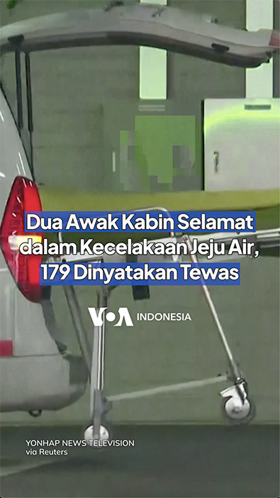 Hanya 2 orang yang dinyatakan selamat dalam kecelakaan Jeju Air, di Bandara Internasional Muan, Korea Selatan, pada Minggu (29/12), sementara 179 orang lainnya dipastikan tewas. Keduanya, yang merupakan awak kabin, duduk di bagian ekor pesawat. 🔗