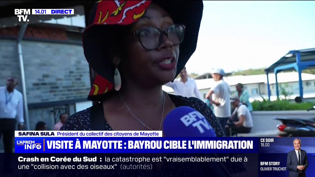 Mayotte: "On a tellement souffert, qu'on n'a plus confiance en qui que ce soit", affirme Safina Sula (Présidente du collectif des citoyens de Mayotte)