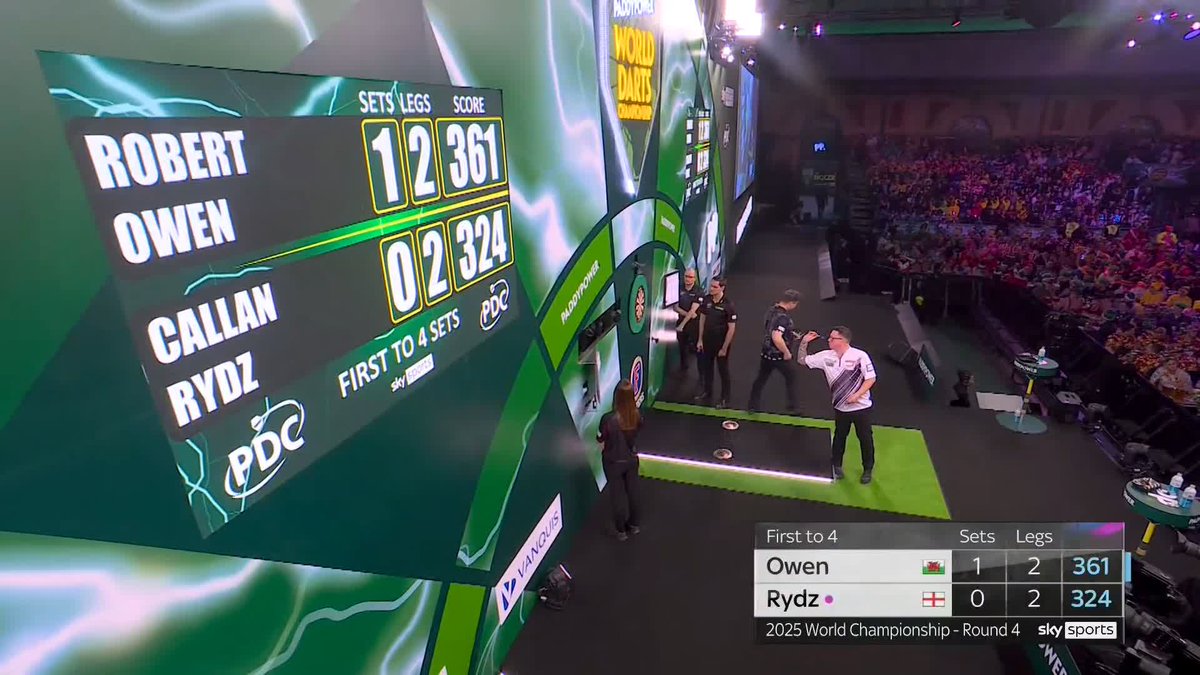 OWEN DOUBLES UP! This is so impressive from Robert Owen, who will just not wilt here as he takes set two 3-2 to double his lead! 📺 #WCDarts