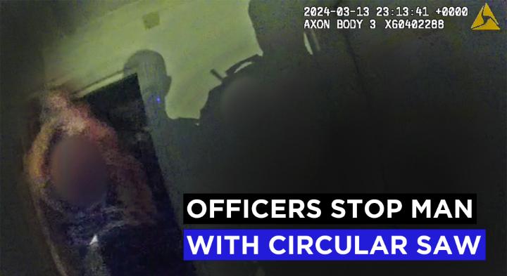 Police officers constantly put their lives on the line to keep the public safe. For example, officers were threatened with a circular saw after being called to a property to assist paramedics. They were able to safely detain the man.