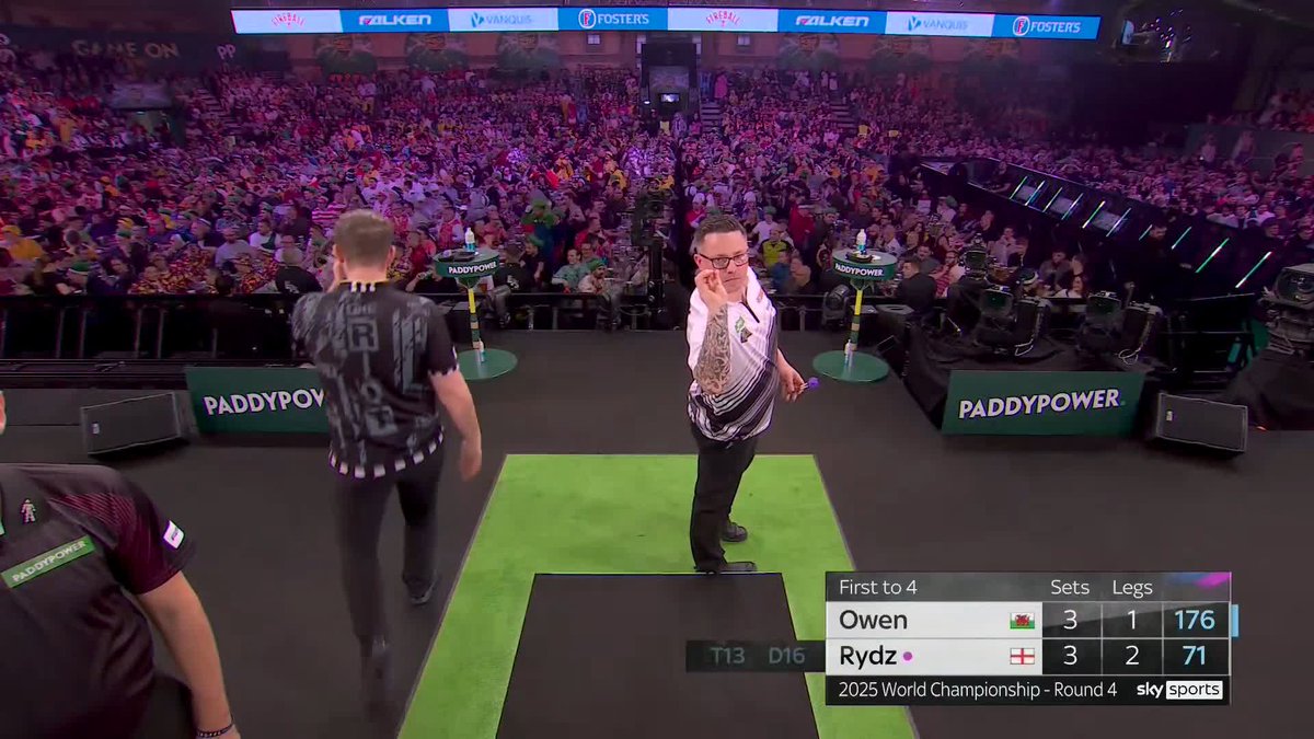 RYDZ INTO THE QUARTER-FINALS!! 🙌 Callan Rydz completes an incredible comeback against Robert Owen to secure a place in the last eight at Alexandra Palace! 📺 #WCDarts