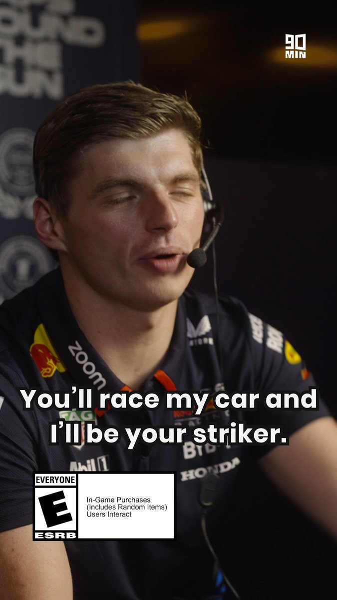 Speed vs. Speed 👀 The fastest driver in the world Max Verstappen, takes on the fastest player at Manchester City, Jeremy Doku in EA SPORTS FC and EA SPORTS F1 Head to 90min Football for the full video 📺