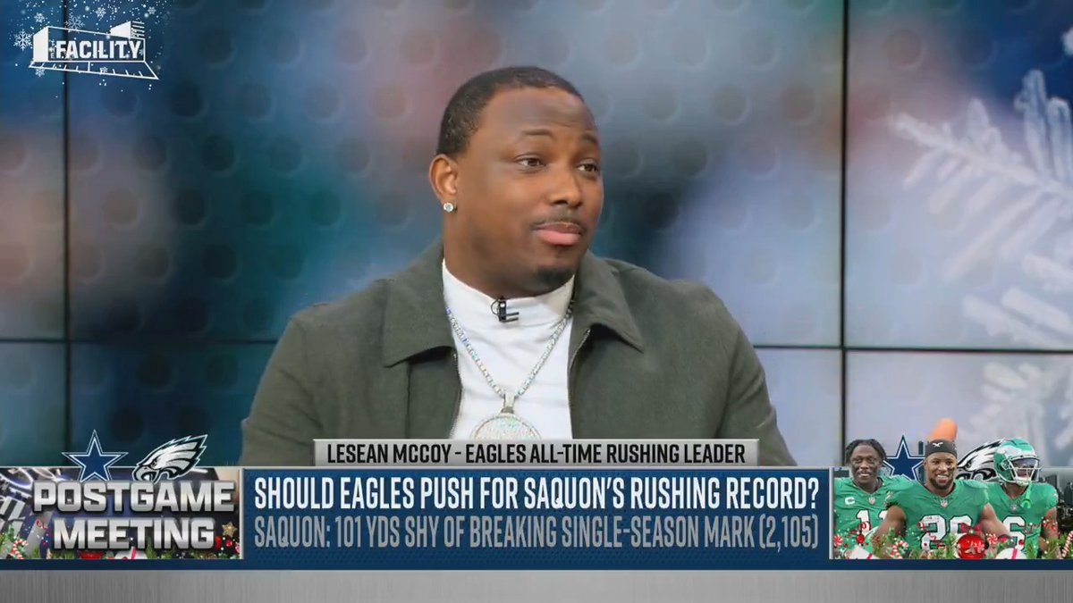 .@CutOnDime25 calls for his Eagles to push for Saquon Barkley to break the rushing record: “Just think, he would get to break the record against the team that wanted to keep Daniel Jones over him.”