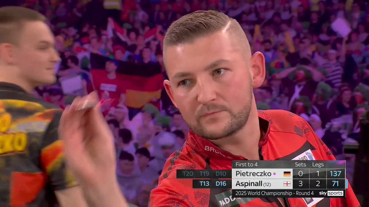 ASPINALL INTO THE LAST EIGHT 🐍 A brilliant win for Nathan Aspinall as he beats Ricardo Pietreczko in straight sets to reach the Quarter-Finals. 📺 #WCDarts