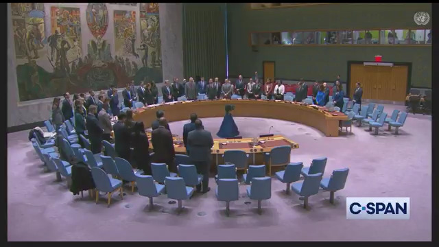 .United Nations Security Council moment of silence honoring President Jimmy Carter: "President Carter was a peacemaker who worked tirelessly and effectively in support of conflict mediation, the furtherance of human rights and the strengthening of democracy..."