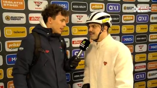 Arnaud De Lie 🤝 Average Rob 🇧🇪 Le cross-over que vous ignoriez avoir besoin 😂 #pickxsports #superprestige #diegem #cyclocross #delie #arnauddelie #averagerob