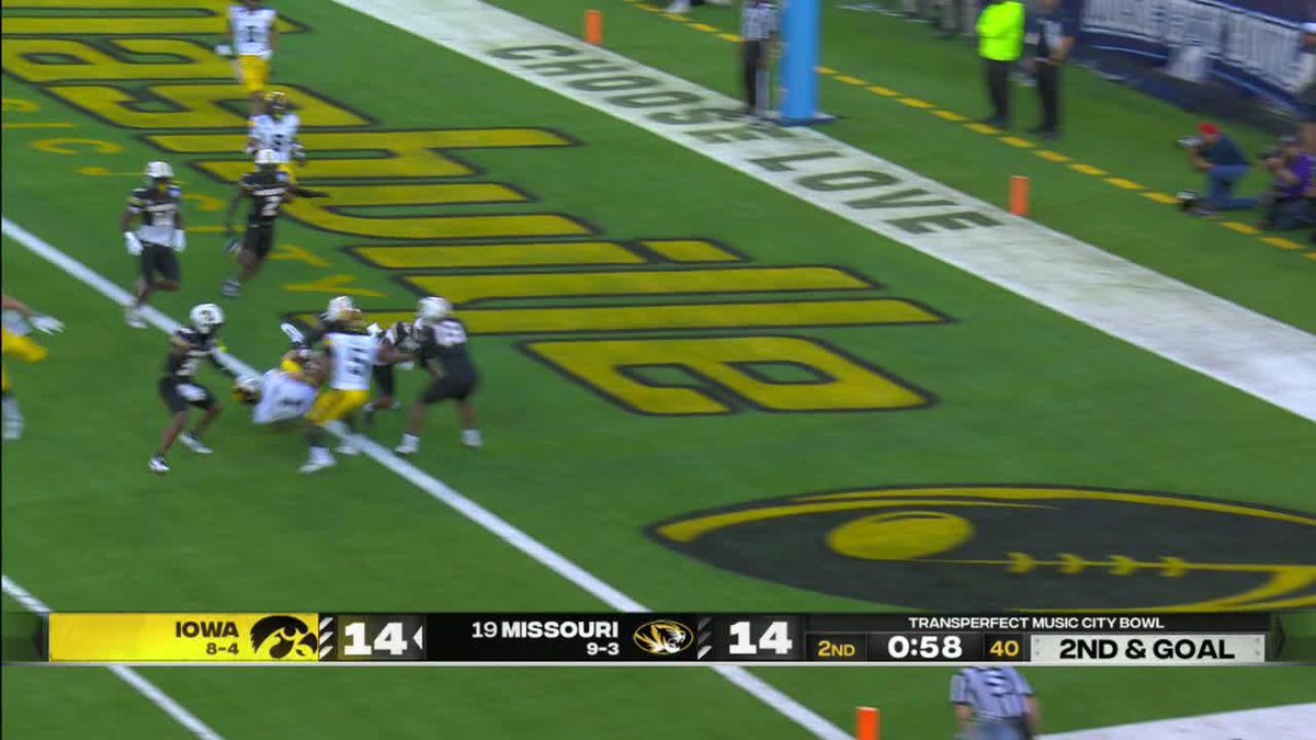 All-out effort on the scramble‼️ Iowa would score on the next play.