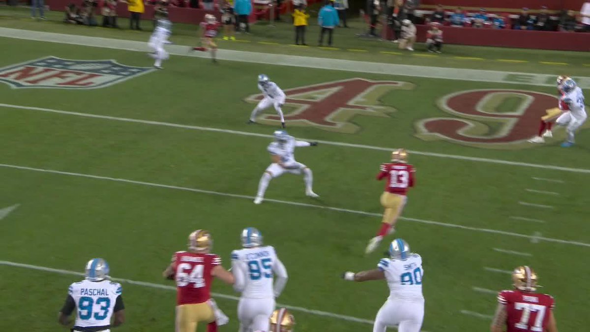 Purdy hit him with the pump fake before the score! 😳 #DETvsSF | ABC, ESPN, ESPN+