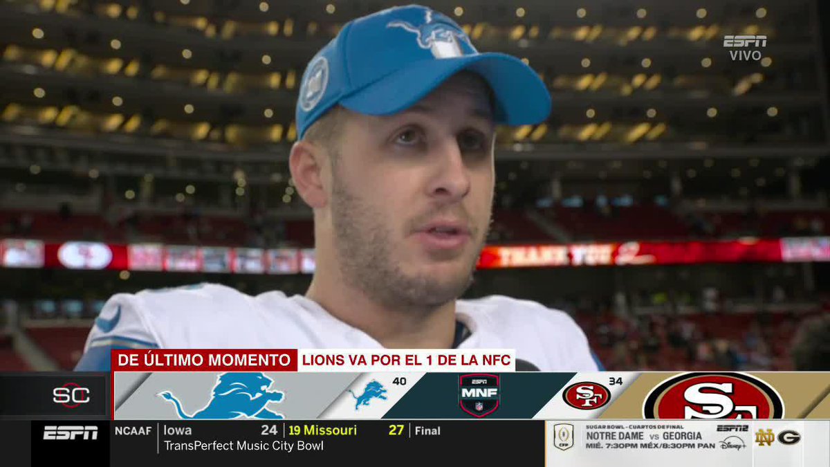 ¡FELIZ AÑO NUEVO JARED GOFF! 🙌 El QB de los Lions está más que listo para medirse en el Sunday Night Football ante los Vikings 🔥 Las palabras con John Sutcliffe 🗣️ #NFLxESPN 🏈 NFL México