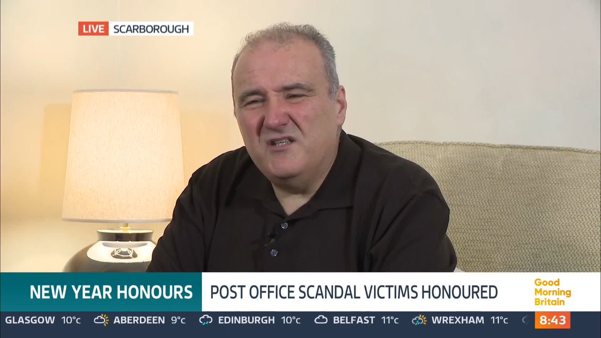 Victim of the post office scandal Lee Castelton is one of 4 subpostmasters awarded an OBE in this year's New Year's Honours list.