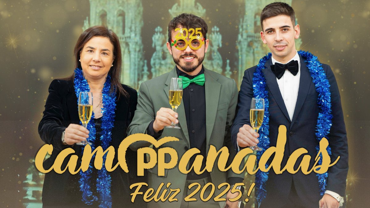 A que se liou durante a publicidade das nosas primeiras #camPPanadas! 🤦🏻‍♂️ FELIZ 2025! 🎉 🔔 Ana Vázquez Blanco 🔔 Raúl Santamaría 🔔 Avelino Souto