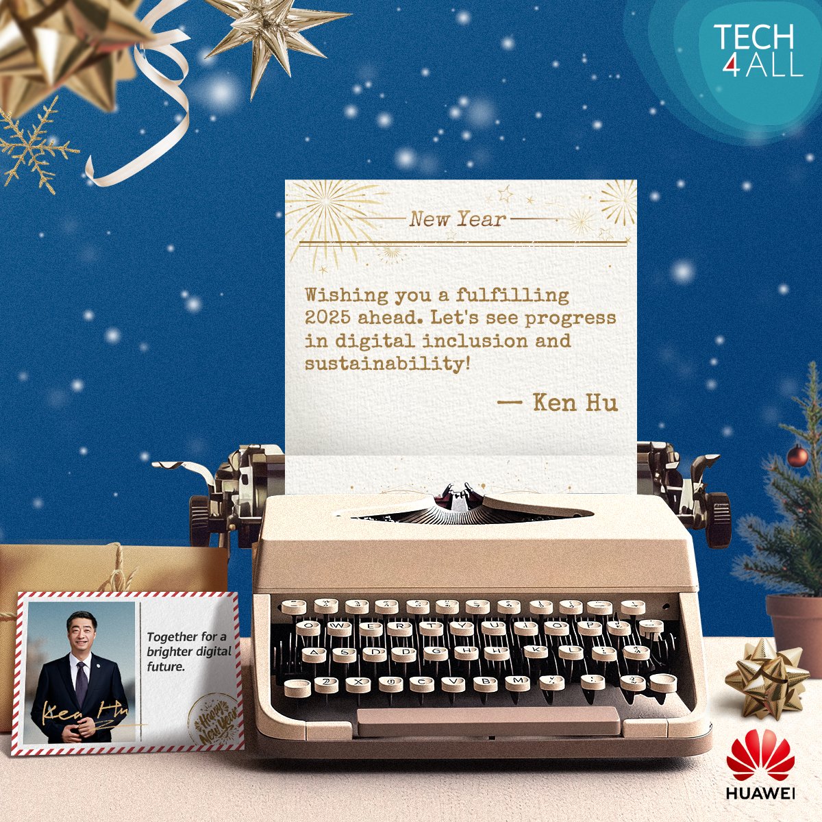 From advancing digital skills to protecting our planet, we’re proud to be part of many initiatives that are shaping a better future. In 2025, together with #Huawei Rotating Chairman Ken HU, let’s make even greater progress toward inclusion and sustainability. Discover more about #TECH4ALL: