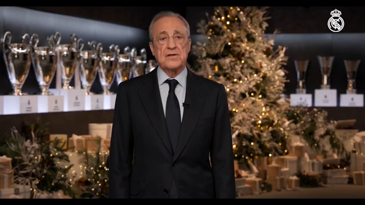 Florentino Pérez: "Que 2025 nos traiga salud, trabajo, paz y solidaridad para todos". #RealMadrid