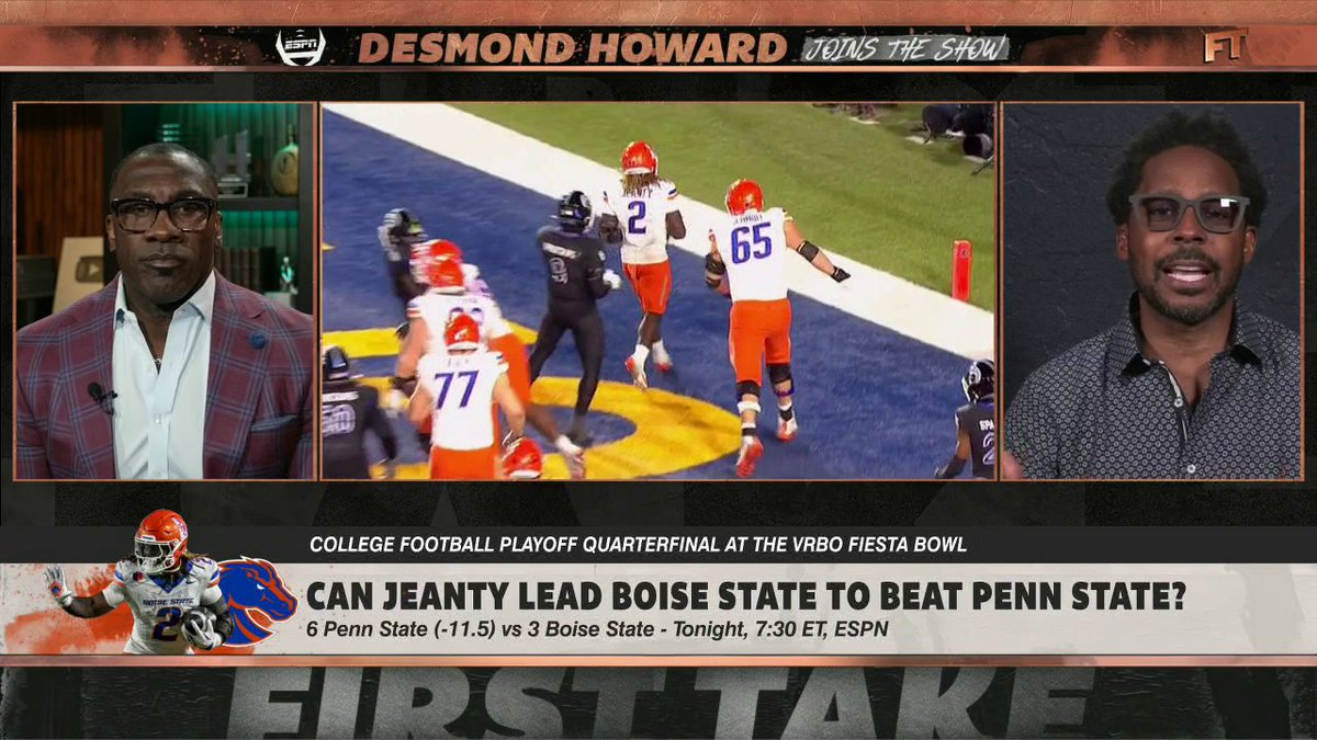 .Desmond Howard "isn't sure" you can look at Boise St. as a Cinderella team 👀
