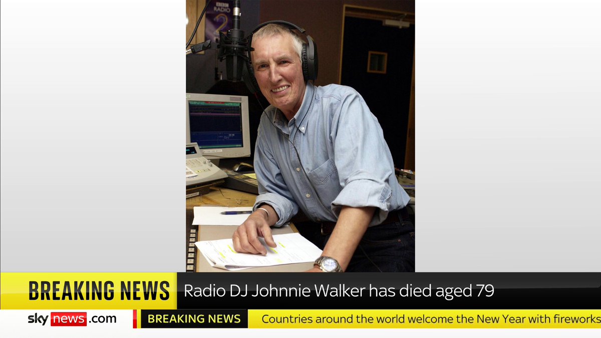 BREAKING: Radio DJ Johnnie Walker has died aged 79. 📺 Sky 501, Virgin 602, Freeview 233 and YouTube