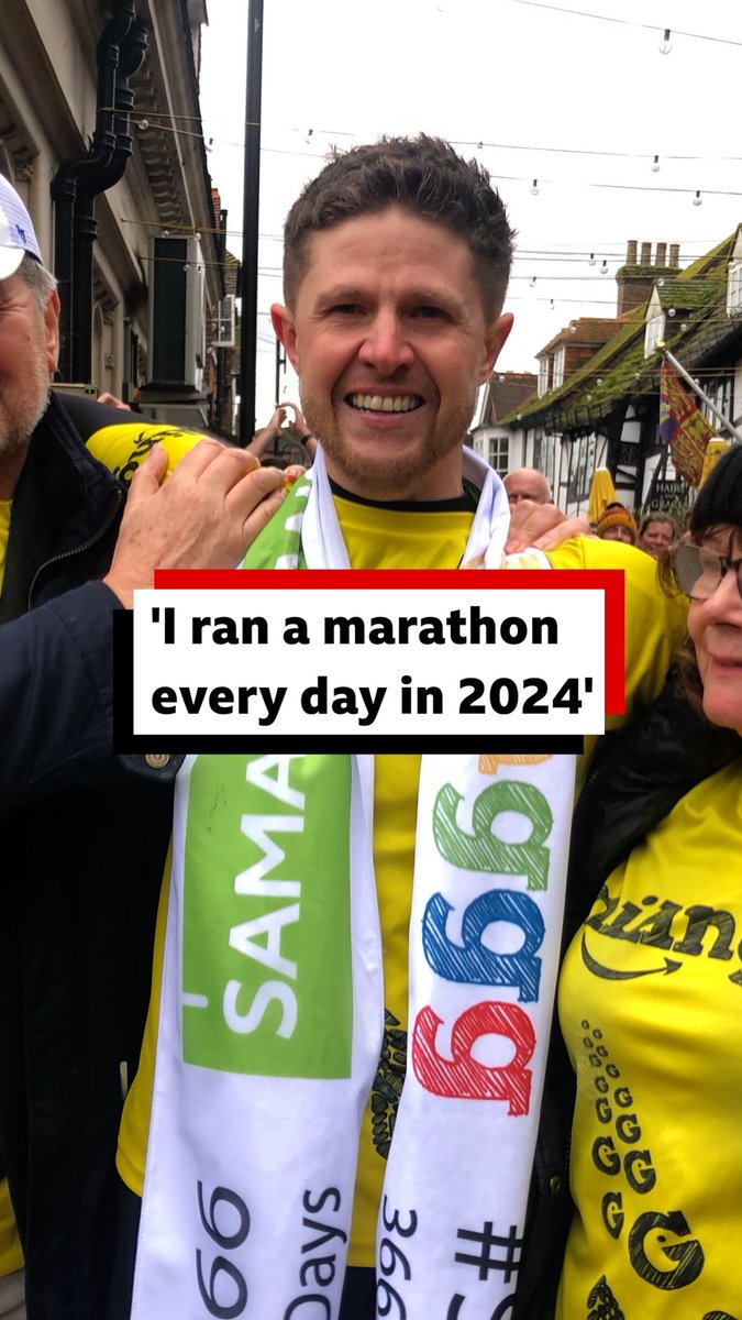 A man from East Grinstead has completed his challenge of running a marathon every day through 2024. James Cooper is attempting to raise £703,000 for the Samaritans after his uncle took his own life. More here: