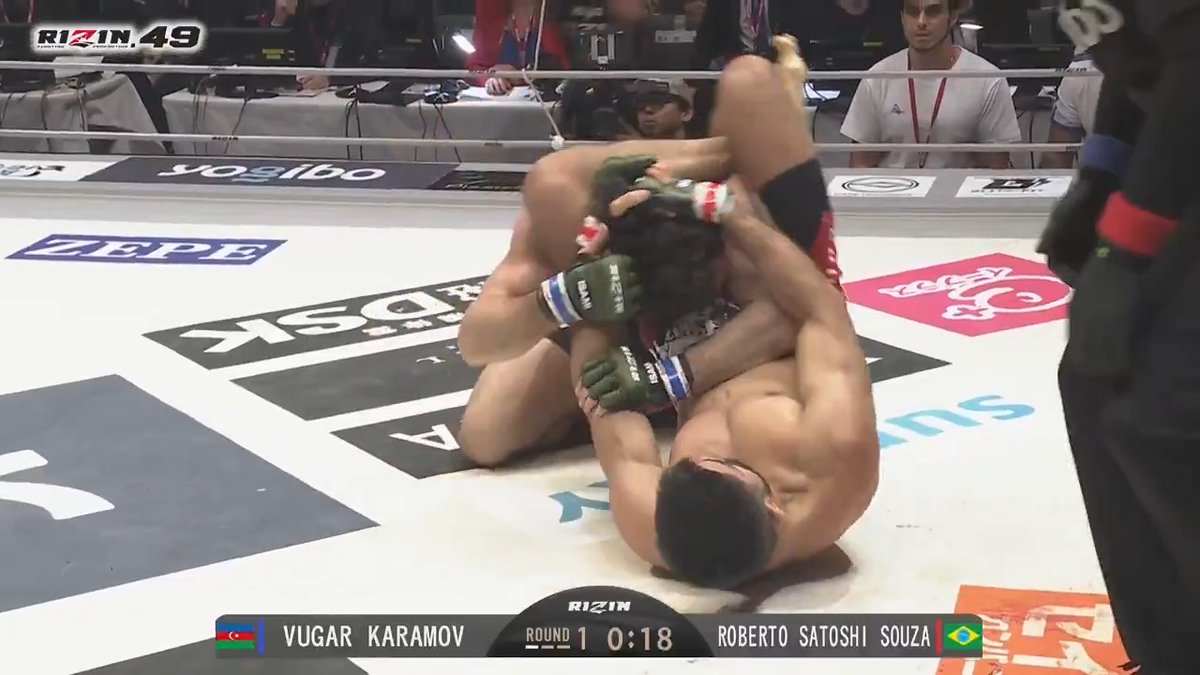 Roberto Satoshi taps out Vugar Karamov to retain his lightweight title at #RIZIN_DECADE!
