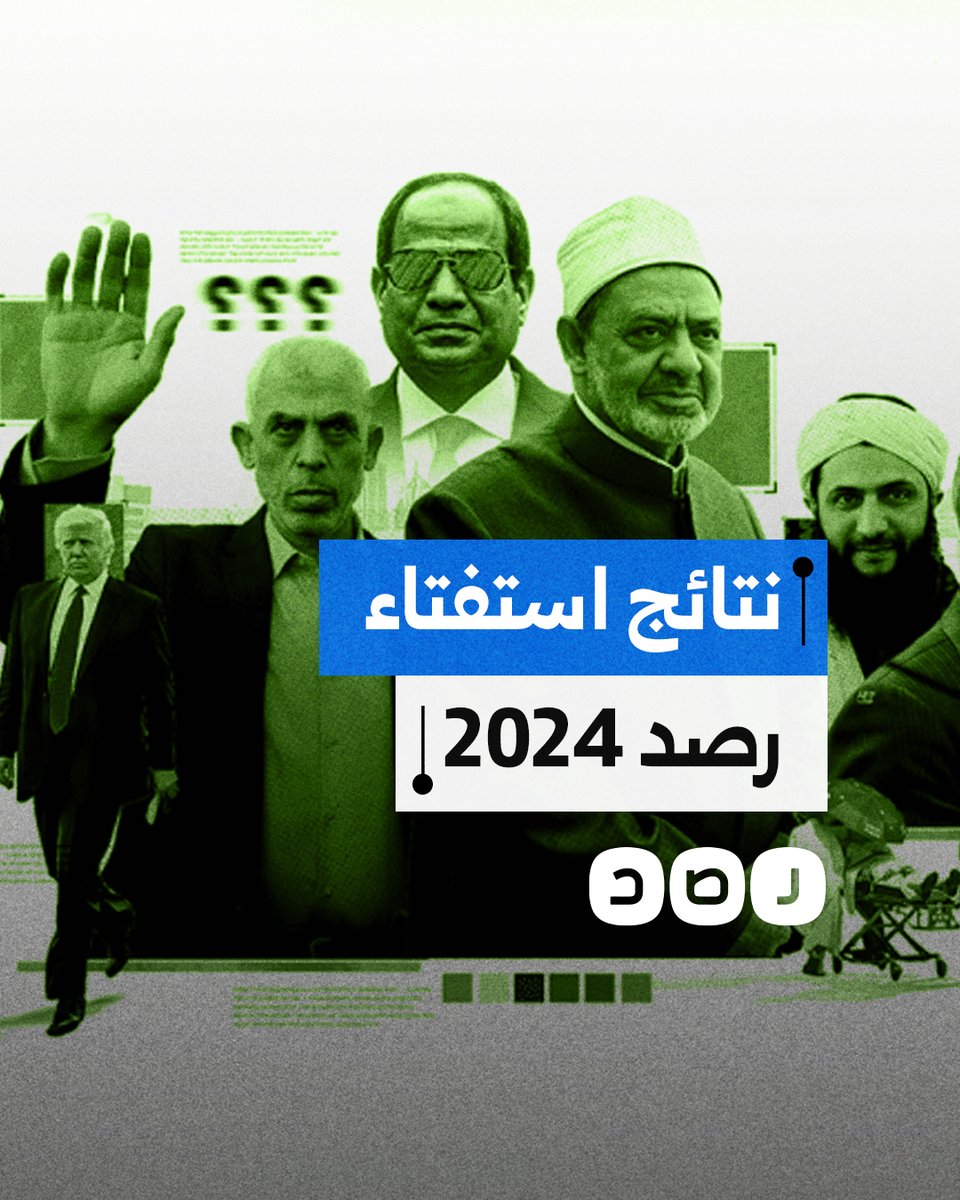 بمشاركة 300 ألف شخص.. شبكة رصد تعلن نتائج استفتائها لعام 2024 #استفتاء_رصد