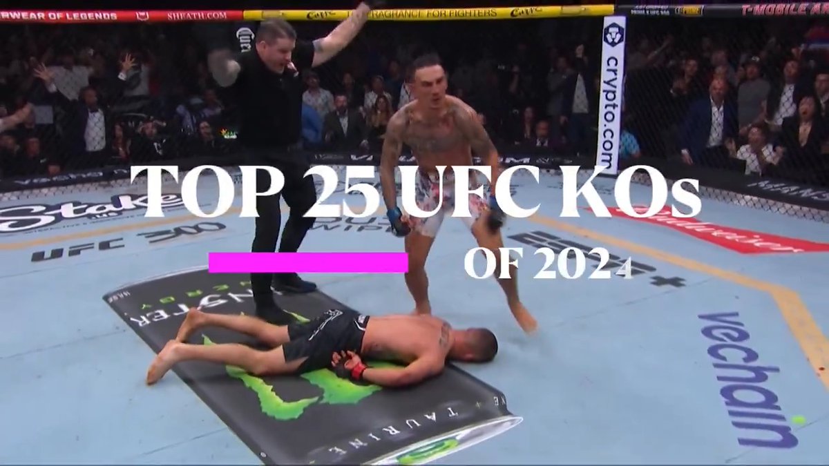 The Top 25 UFC KOs of 2024 💥 From Max Holloway's EPIC finish at #UFC300, to some BRUTAL spinning back kicks 😱🔥 #UFC #MMA