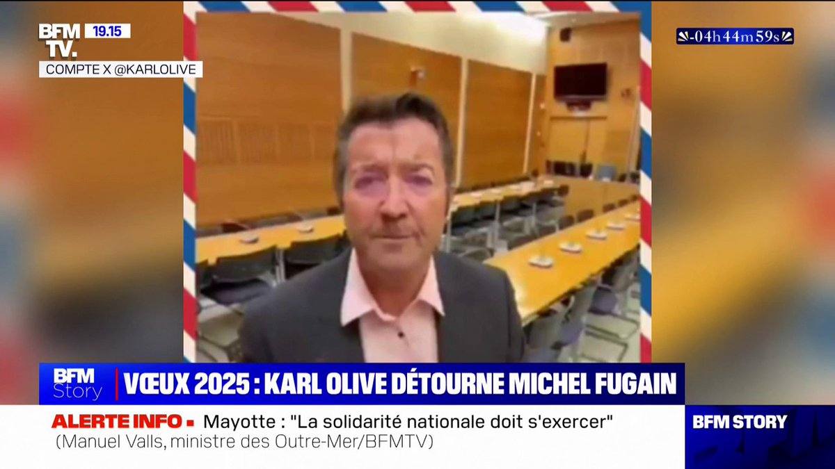 Le député Karl Olive (Renaissance) présente ses vœux pour 2025 en musique, sur une reprise de Michel Fugain