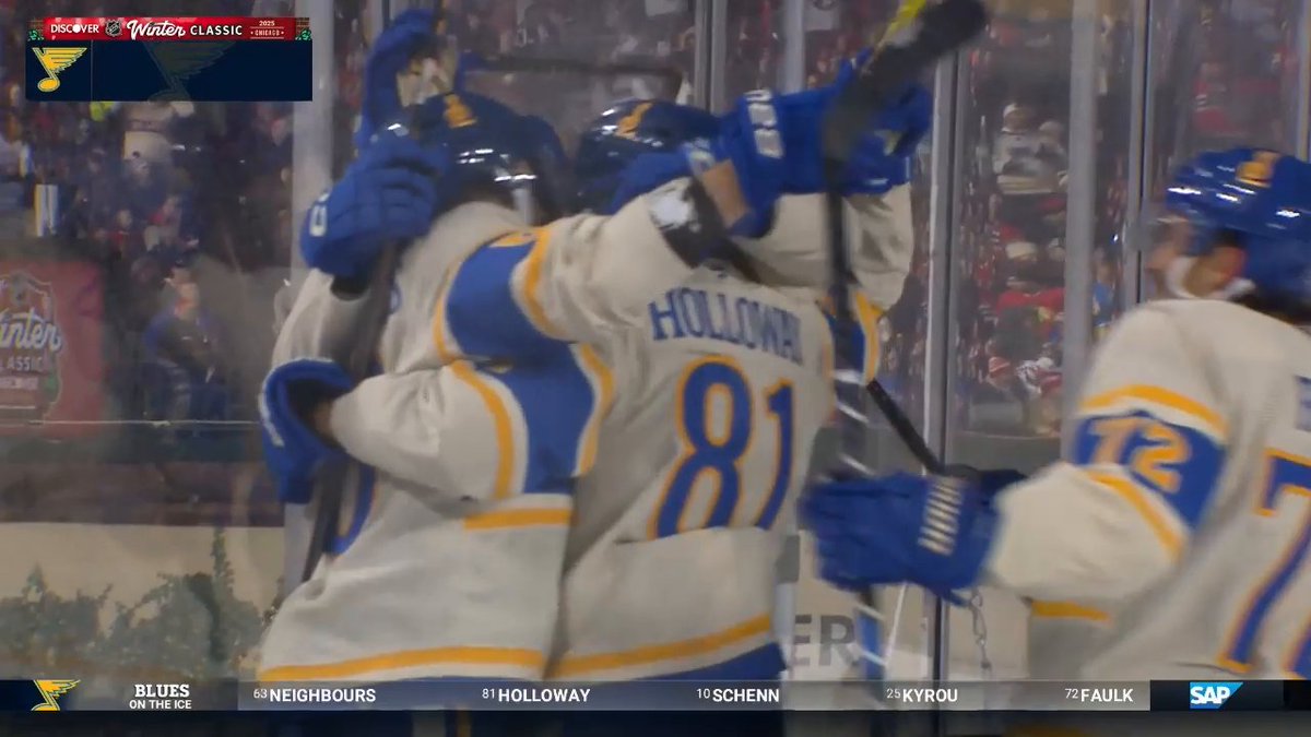 Four points in the 2022 #WinterClassic, and Jordan Kyrou has a goal in the opening period of this one! 🔥 🇺🇸: NHLonTNT & Sports on Max ➡️ 🇨🇦: Sportsnet or stream on Sportsnet+ ➡️