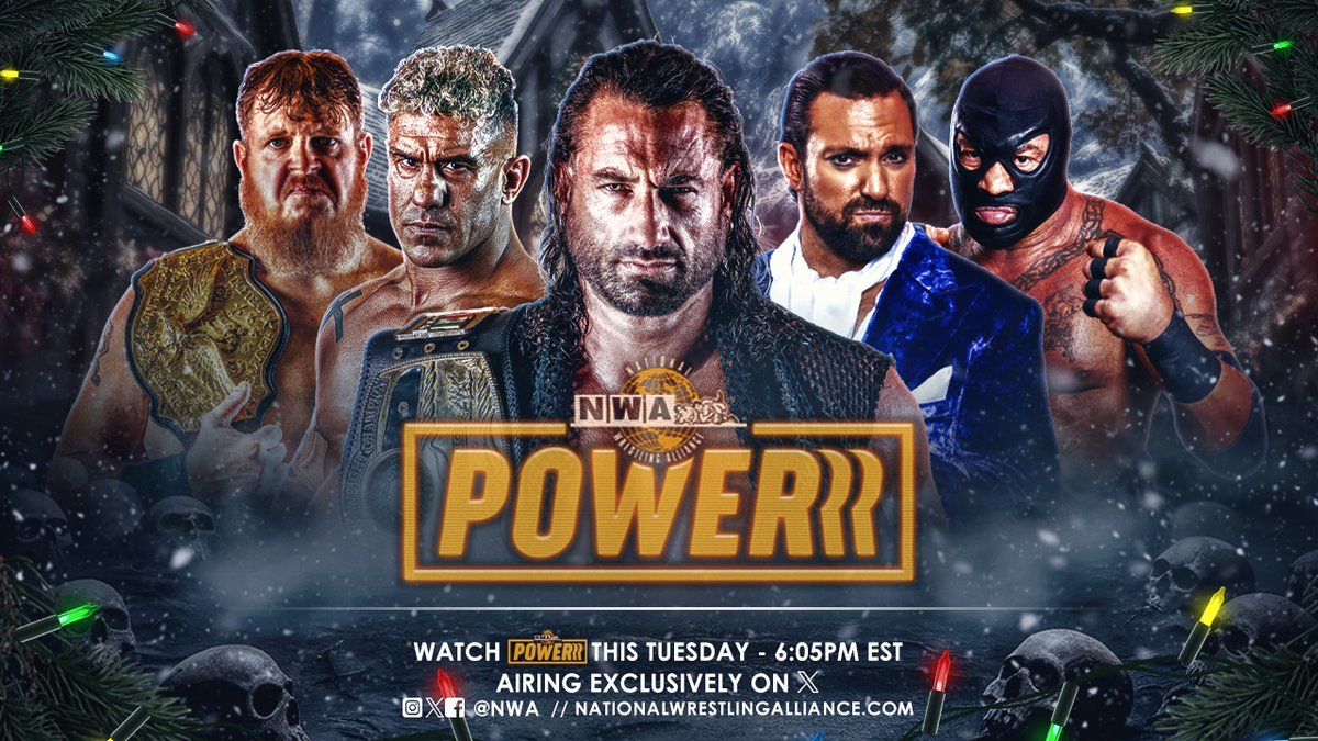 It's 6:05e! It's time for wrestling! It's time for NWA Powerrr! We're ending 2024 with a BANG as we have TWO World Title matches, one of which is a long-awaited Shark Cage Match! It's NWA Samhain! It's NWA Powerrr!