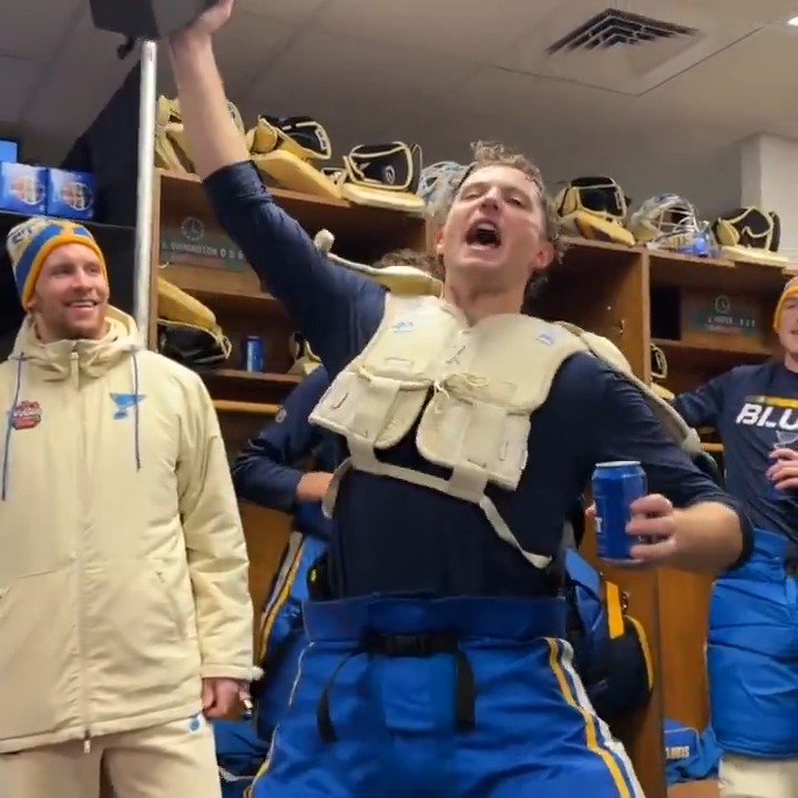 Classic win, classic postgame speech. #WinterClassic #stlblues