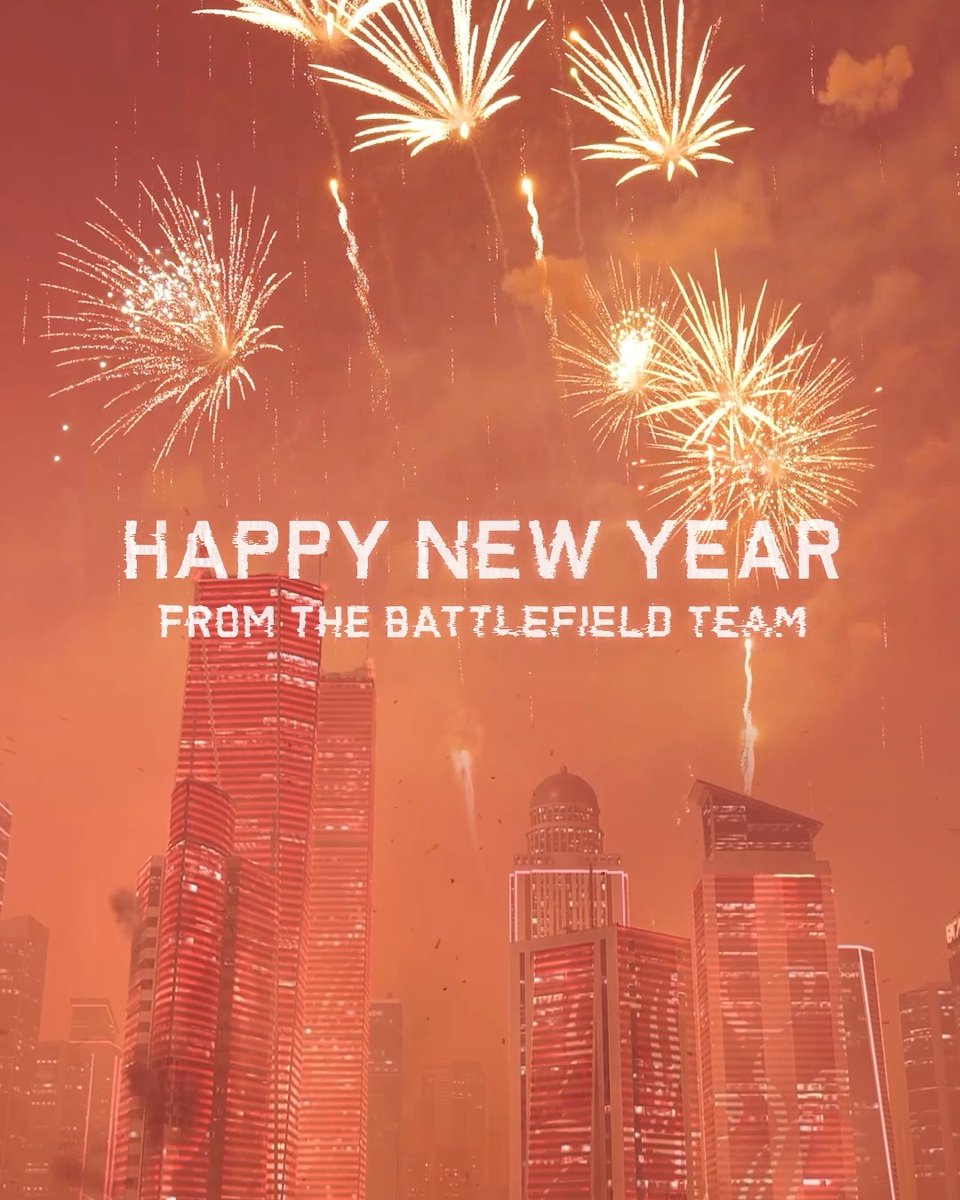 We wish you a Happy New Year from all of us on the #Battlefield team 🥂🥳