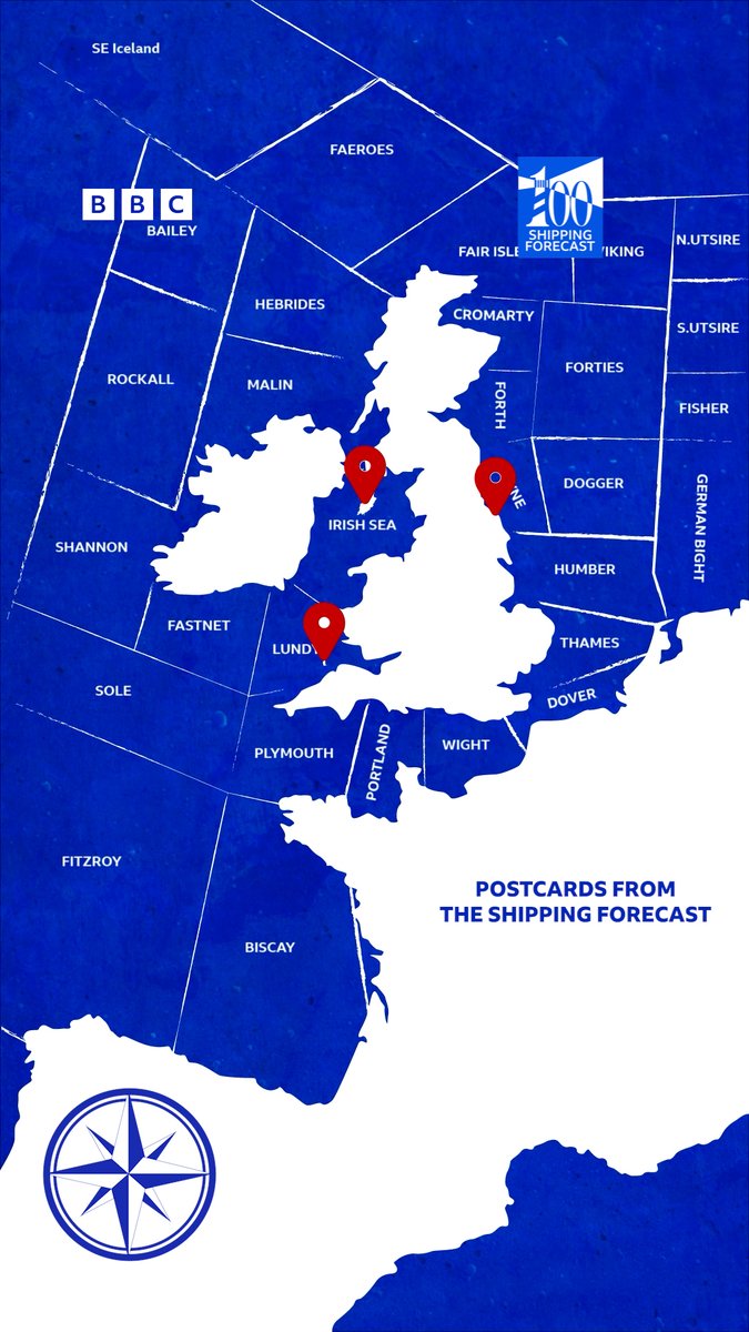 As Radio 4 continues to celebrate the centenary of the Shipping Forecast, some of our Continuity team have travelled the length and breadth of the UK to some of the famous points on the forecast in a special programme called The Shipping Postcards.