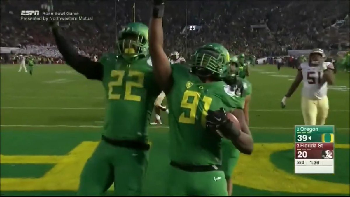 Some of the best Oregon Rose Bowl moments. #GoDucks
