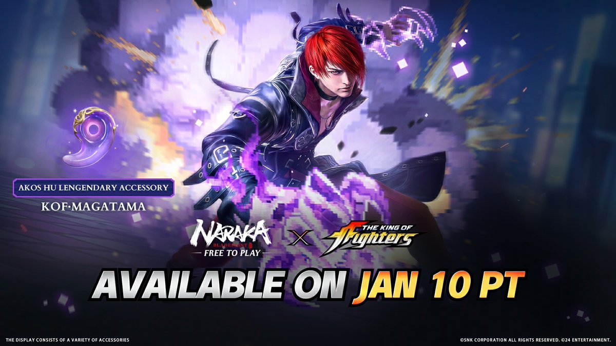 This fight won't be so quick and easy Yagami Iori as Akos Hu faces off Shermie as Viper Ning in the most thrilling battle experience! Who do you think will come out victorious? Find out from Jan 10 PT in the #NARAKABLADEPOINT x The King of Fighters collab!