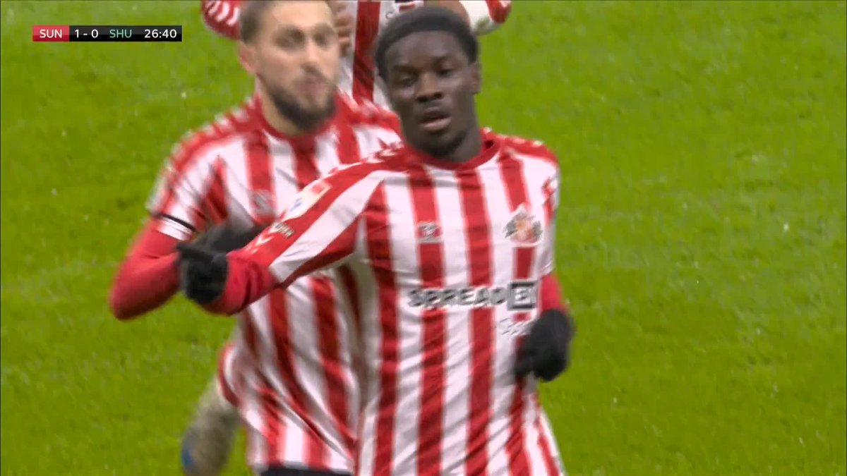 Eliezer Mayenda opens the scoring at the Stadium of Light! 🔴⚪️
