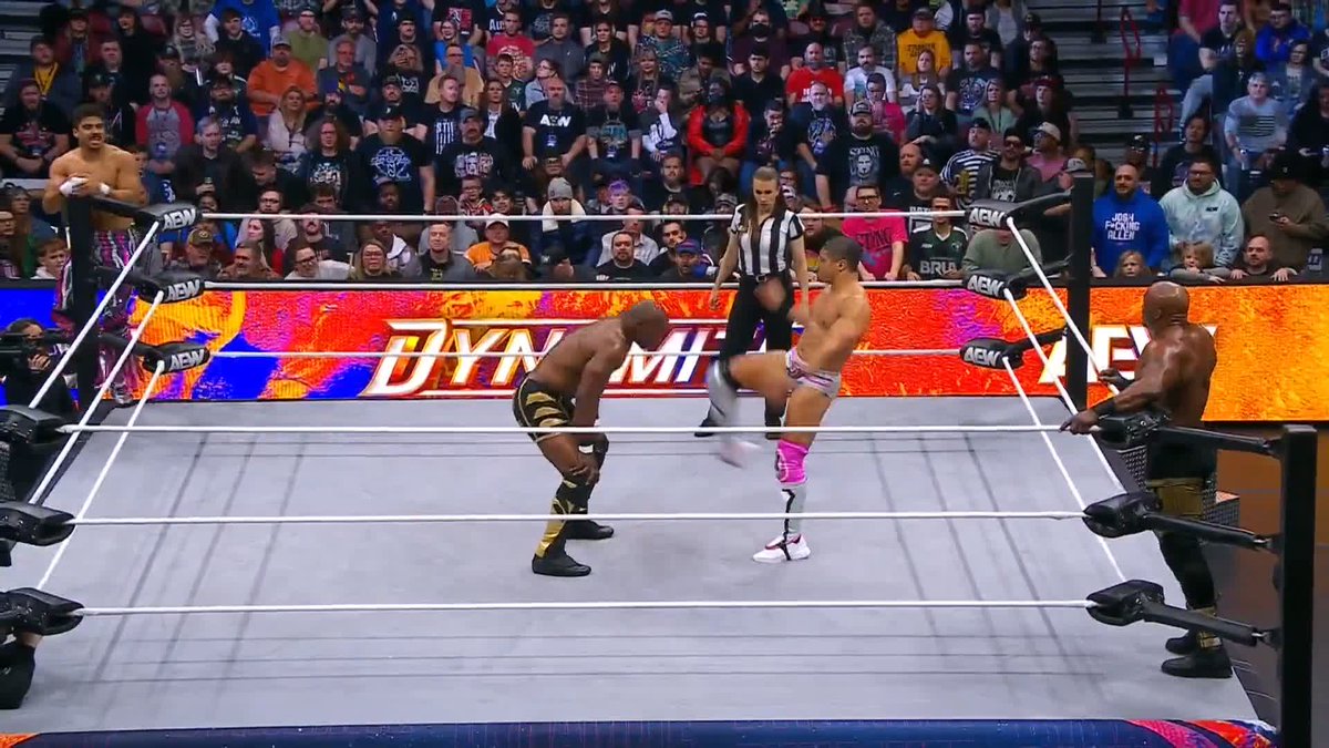 Are The Acclaimed okay? Watch #AEWDynamite LIVE on TBS Network &amp; @StreamOnMax Bobby Lashley | Shelton J. Benjamin | MVP | ''Platinum'' Max Caster | Anthony Bowens