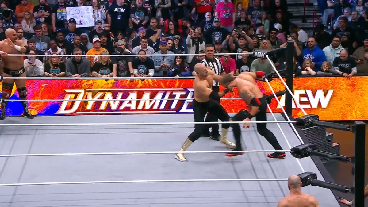 Cope hasn't lost a step, but the Death Riders aren't letting him get started in our Main Event! Watch #AEWDynamite LIVE on TBS Network & hbo max fka Adam Copeland | Jon Moxley | Claudio | Marina Shafir | YUTA