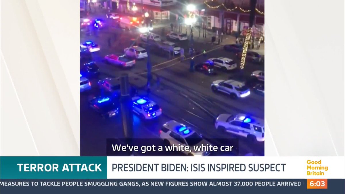 At least 15 people were killed and dozens injured when a driver rammed a pickup truck into a crowd during New Year’s celebrations in New Orleans. The FBI is investigating it as an “act of terrorism.” The suspect was a 42-year-old Army veteran. James Gooderson reports.