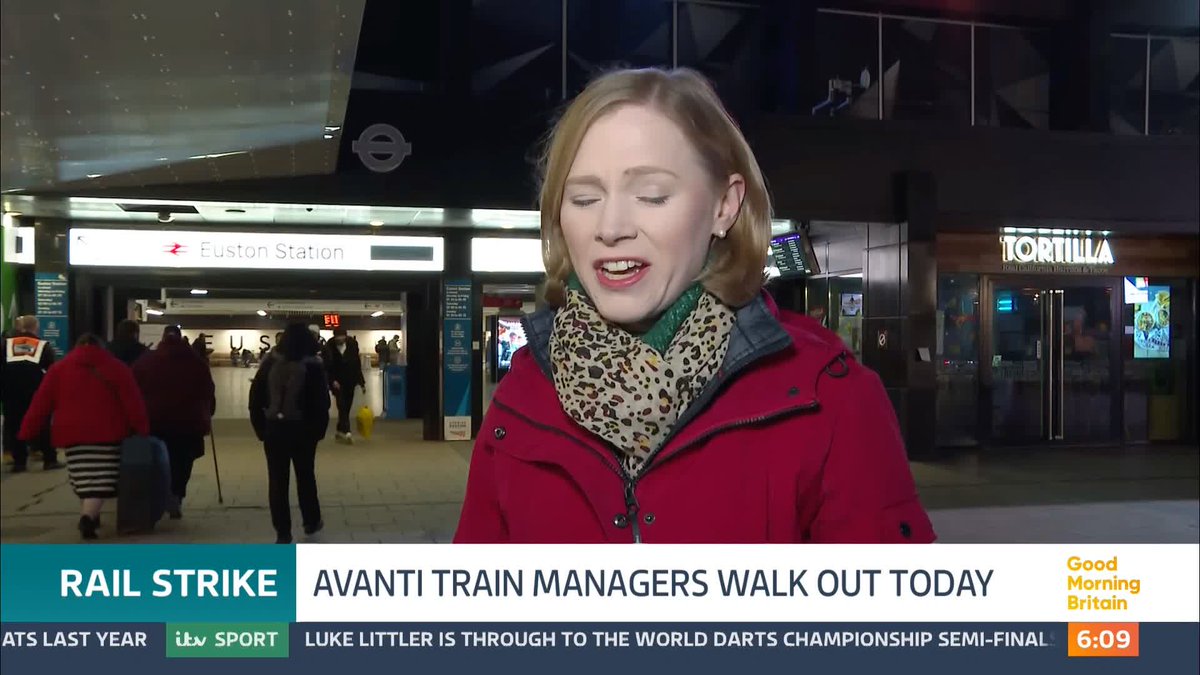 Rail passengers are facing further disruption today on Avanti West Coast services, because of a fresh strike by train managers. Members of the RMT union will walk out for the second time this week, in a dispute over rest-day working. Lorna Shaddick reports.