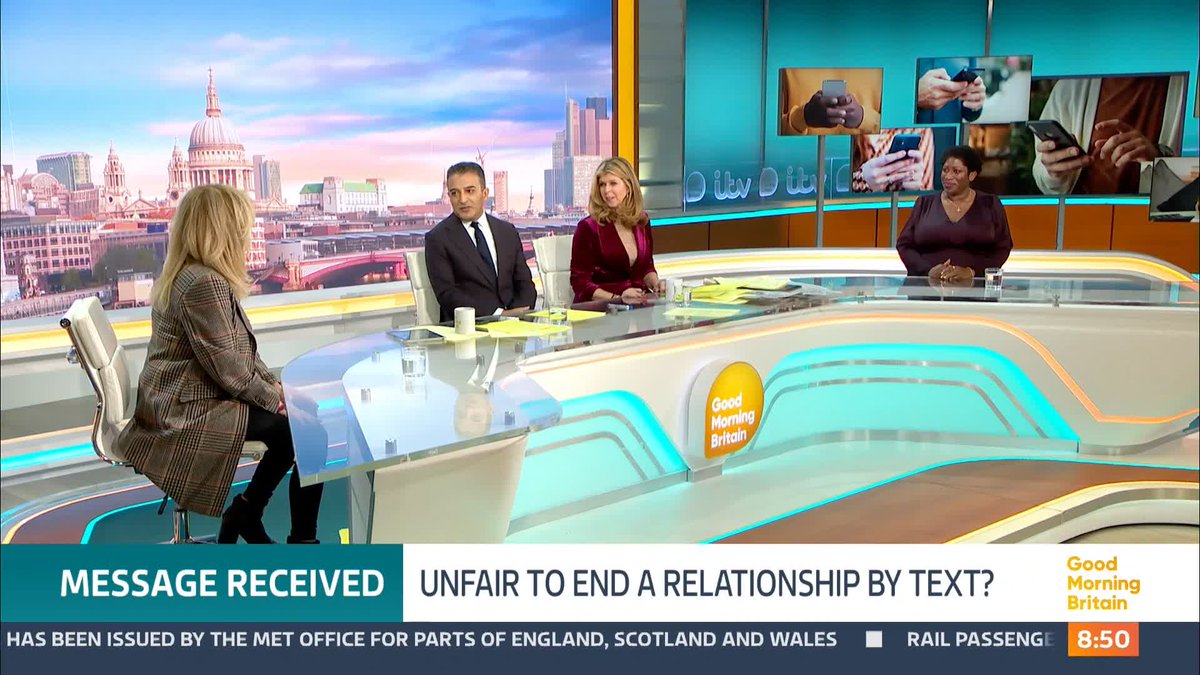 'It's much better than ghosting anyone!' Debbie Arnold and Ateh Jewel discuss whether it is acceptable to ever break up with someone over text.