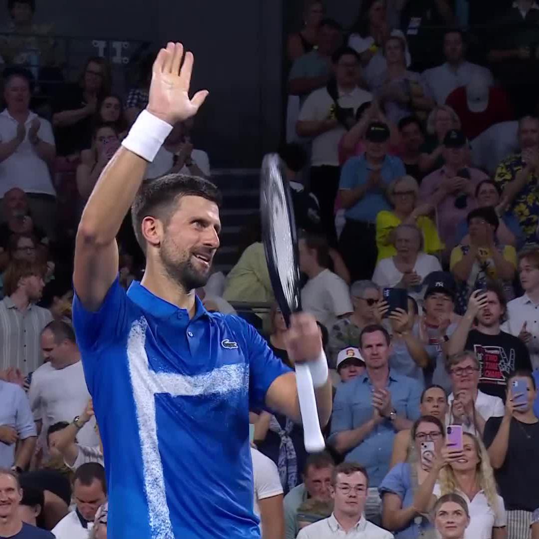 Makes it 20-0 🙌 Novak Djokovic defeats Monfils, continuing his perfect record against the Frenchman! #BrisbaneTennis