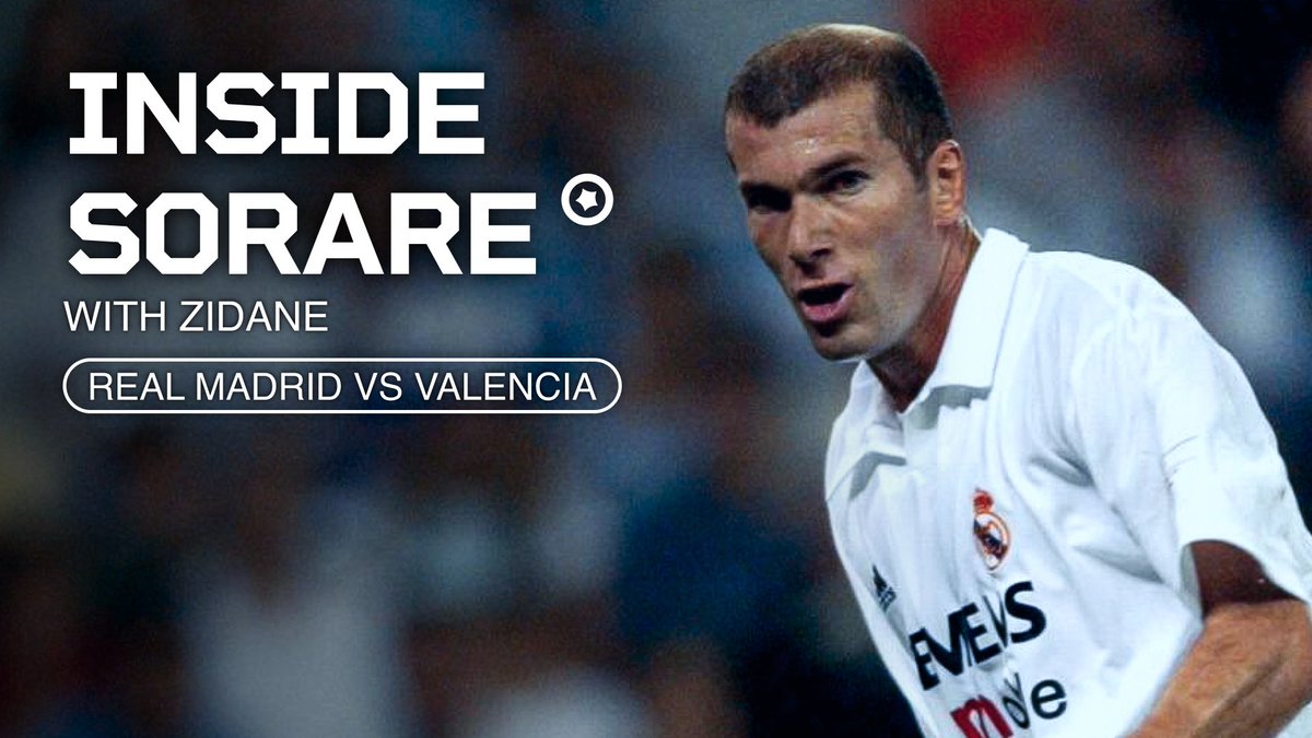 𝗜𝗻𝘀𝗶𝗱𝗲 𝗦𝗼𝗿𝗮𝗿𝗲 - Season 1, Episode 2. 🎬 Zinédine Zidane takes us back to Real Madrid's 4-1 victory against Valencia (January 5, 2003) Sharing memories of his teamwork with Ronaldo 🇧🇷 and speaking about his Sorare score. 📊