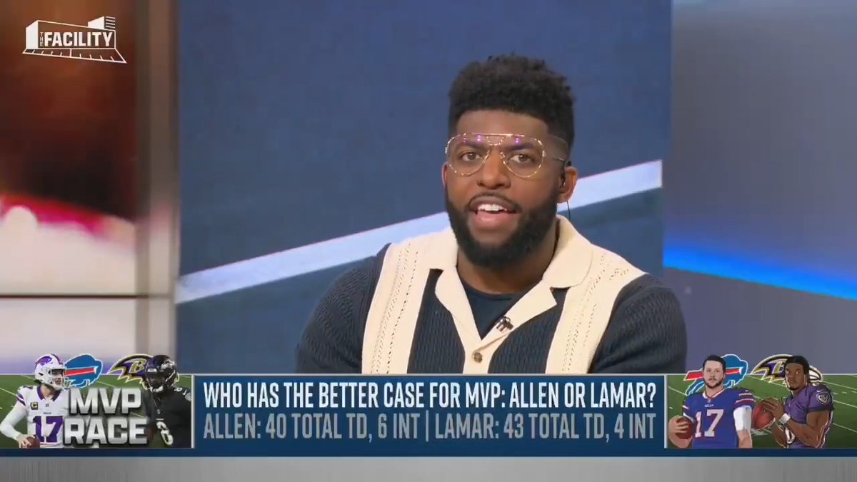 Who has the better case for MVP: Lamar or Josh Allen? 🤔 “Lamar has a better case for those who consume stats first &amp; film second. But Josh has a better case for those who consume film first &amp; stats second.” — Emmanuel Acho