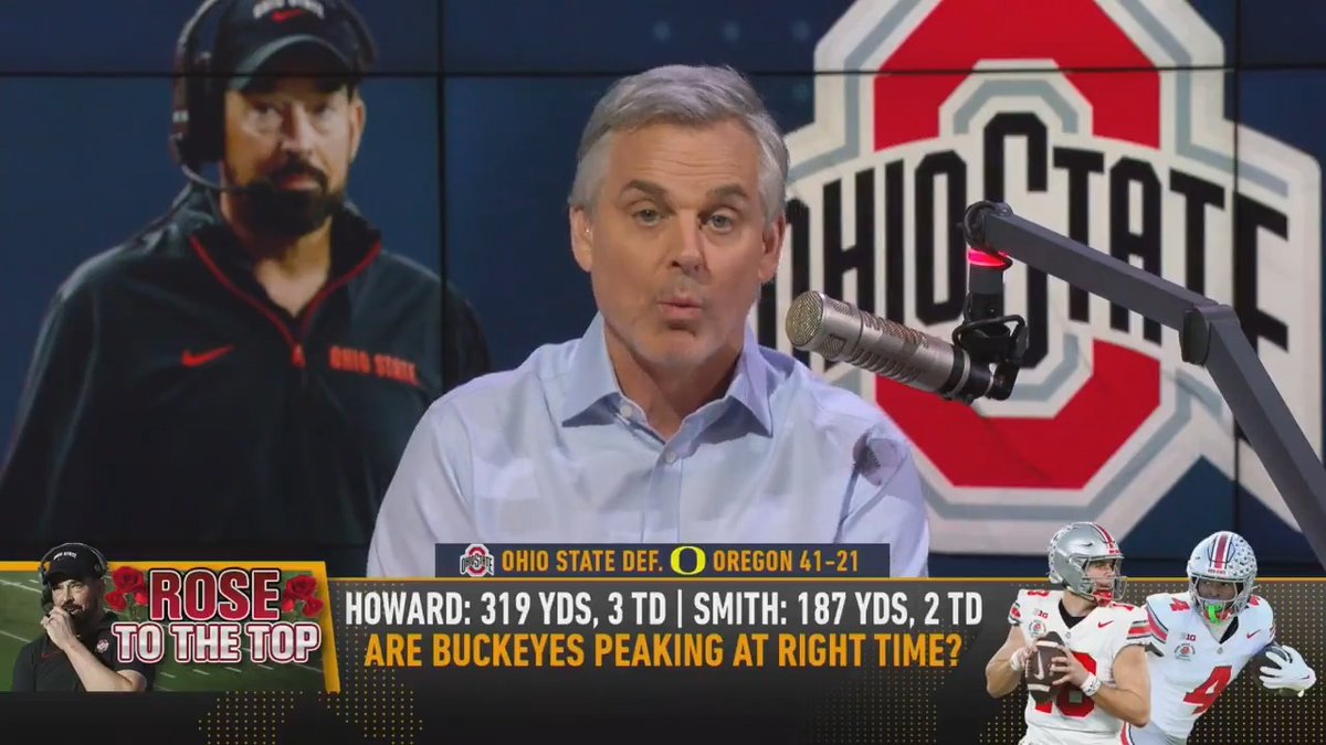 Ohio State was allowed to grow: "The Buckeyes, this moment, are easily the best team in college football." — @ColinCowherd