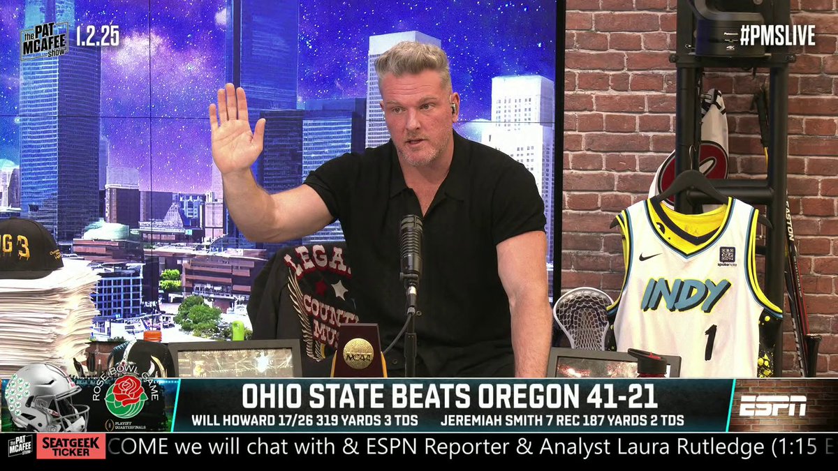 "That Michigan loss is the greatest thing that happened to [Ohio State]." Pat McAfee loves how the Buckeyes are playing at all three levels 🌰
